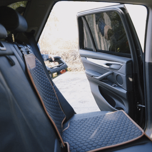 'Hexy' Car Seat Protector Mat - Premium Eco Leather (2)